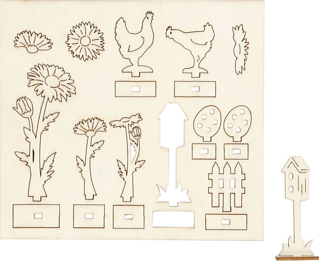 Saml-Selv Træfigur - L 15 5 Cm - B 17 Cm