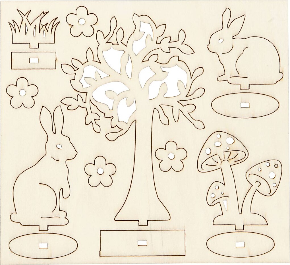 Saml-Selv Træfigur - L 15 5 Cm - B 17 Cm