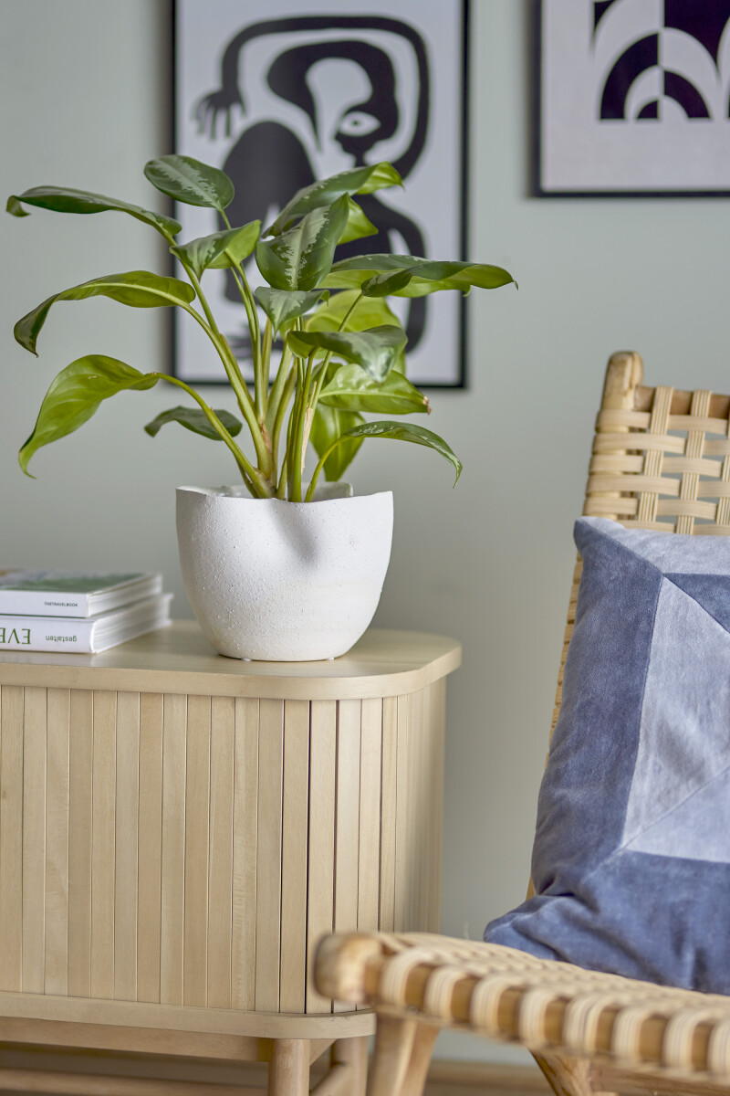 Bloomingville - Sanam Urtepotteskjuler - Hvid - Stentøj Keramik