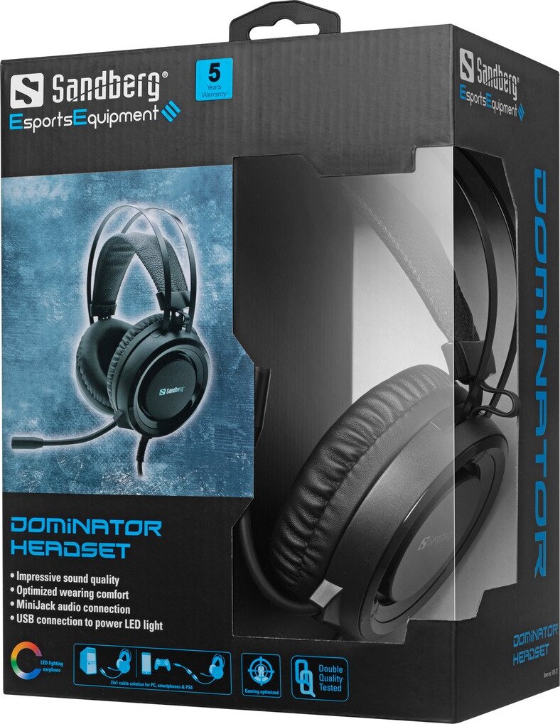 Sandberg Dominator - Gaming Headset - Pc - Sort