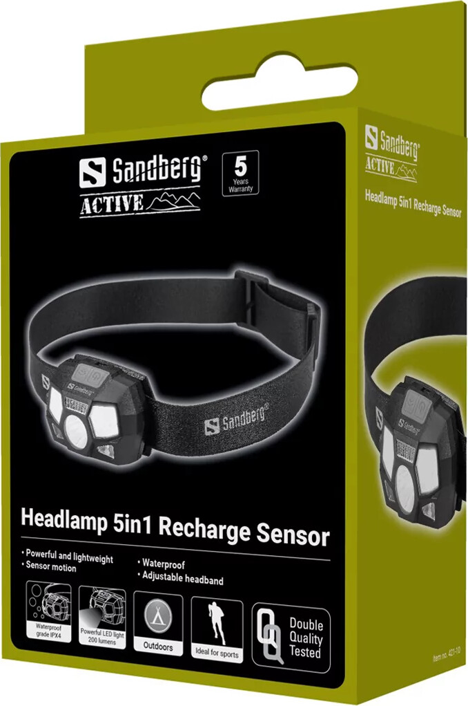 Sandberg - Headlamp 5In1 Recharge Sensor