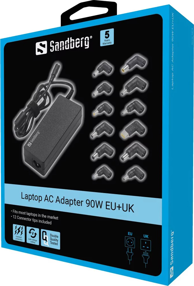 Sandberg - Laptop Ac Adapter 90W Eu Uk