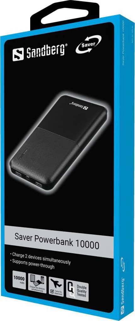 Sandberg - Saver Powerbank 10000 Mah Sort