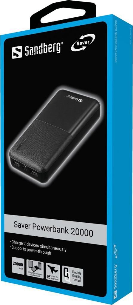 Sandberg - Saver Powerbank 20000 Mah Black