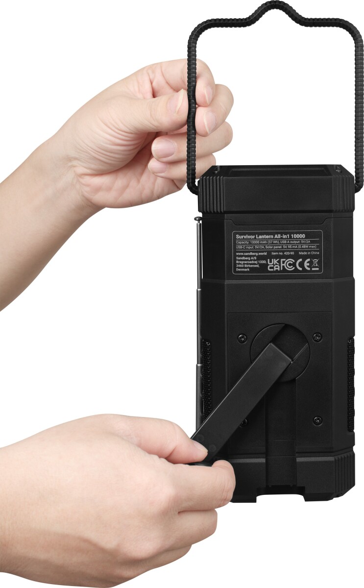 Sandberg - Survivor Lantern All-In-1 Solcelle Powerbank 10000 Mah