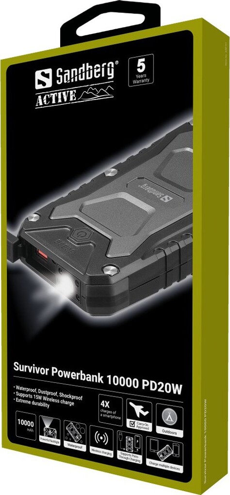 Sandberg - Survivor Powerbank 10000 Mah Pd 20W