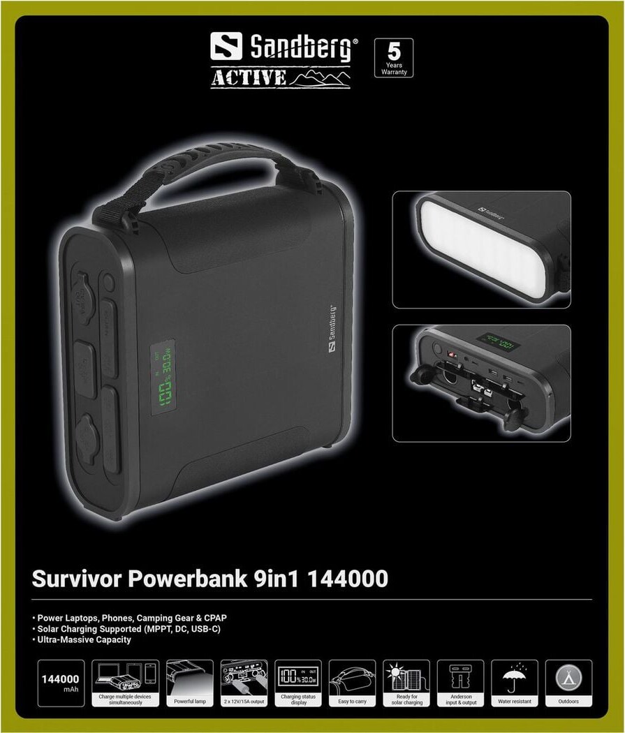 Sandberg - Survivor Powerbank 9In1 144000