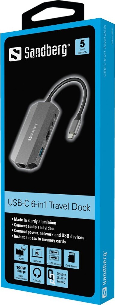Sandberg - Usb-C 6In1 Travel Dock