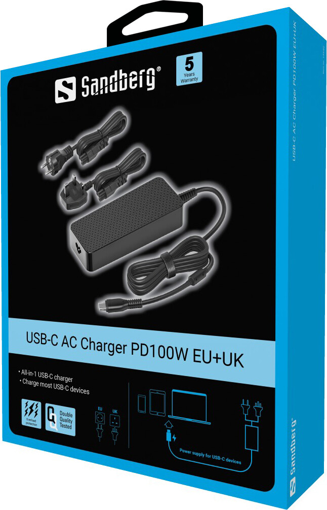 Sandberg Usb C Ac Oplader Pd W Eu Uk Se Tilbud Og K B P Gucca Dk