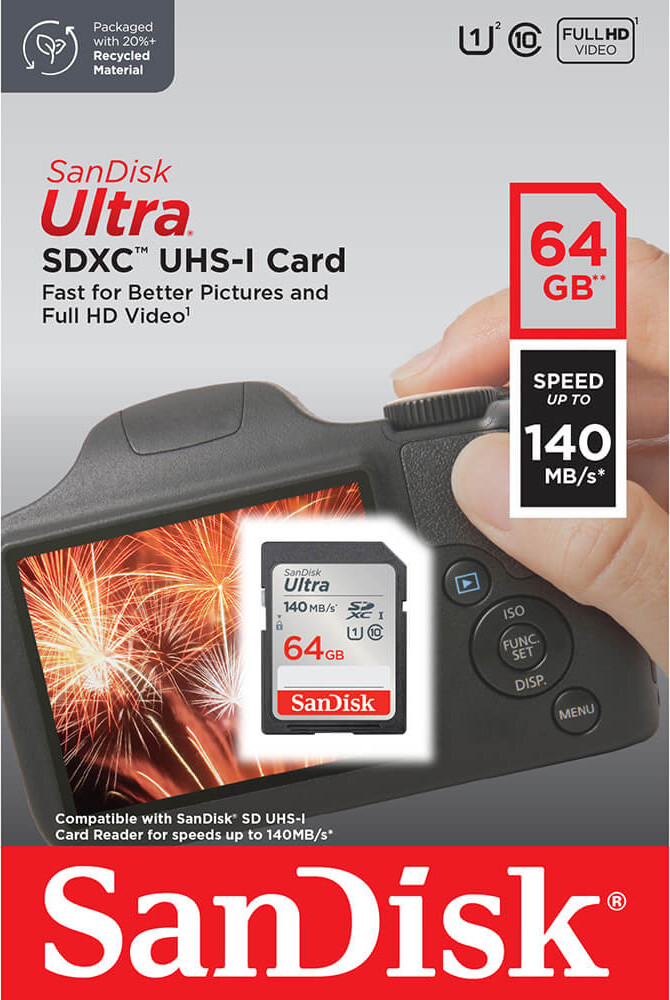 Sandisk - Sdxc Ultra 64Gb 140Mbs