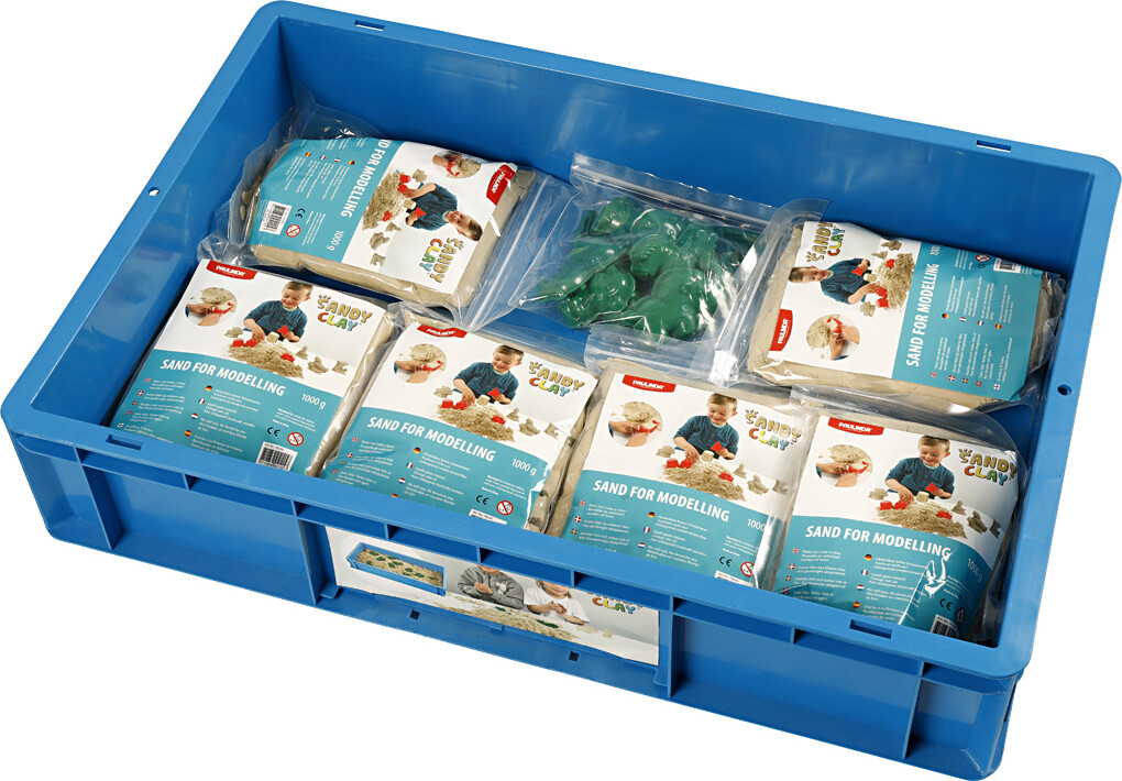 Sandy Clay I Aktivitetskasse - 40X60 Cm - Natur - 6 Kg