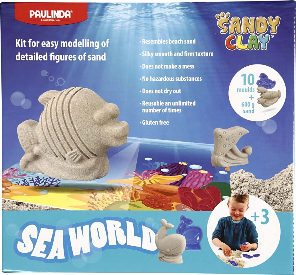 Sandy Clay - Sea World Modellervoks Legesæt - Natur