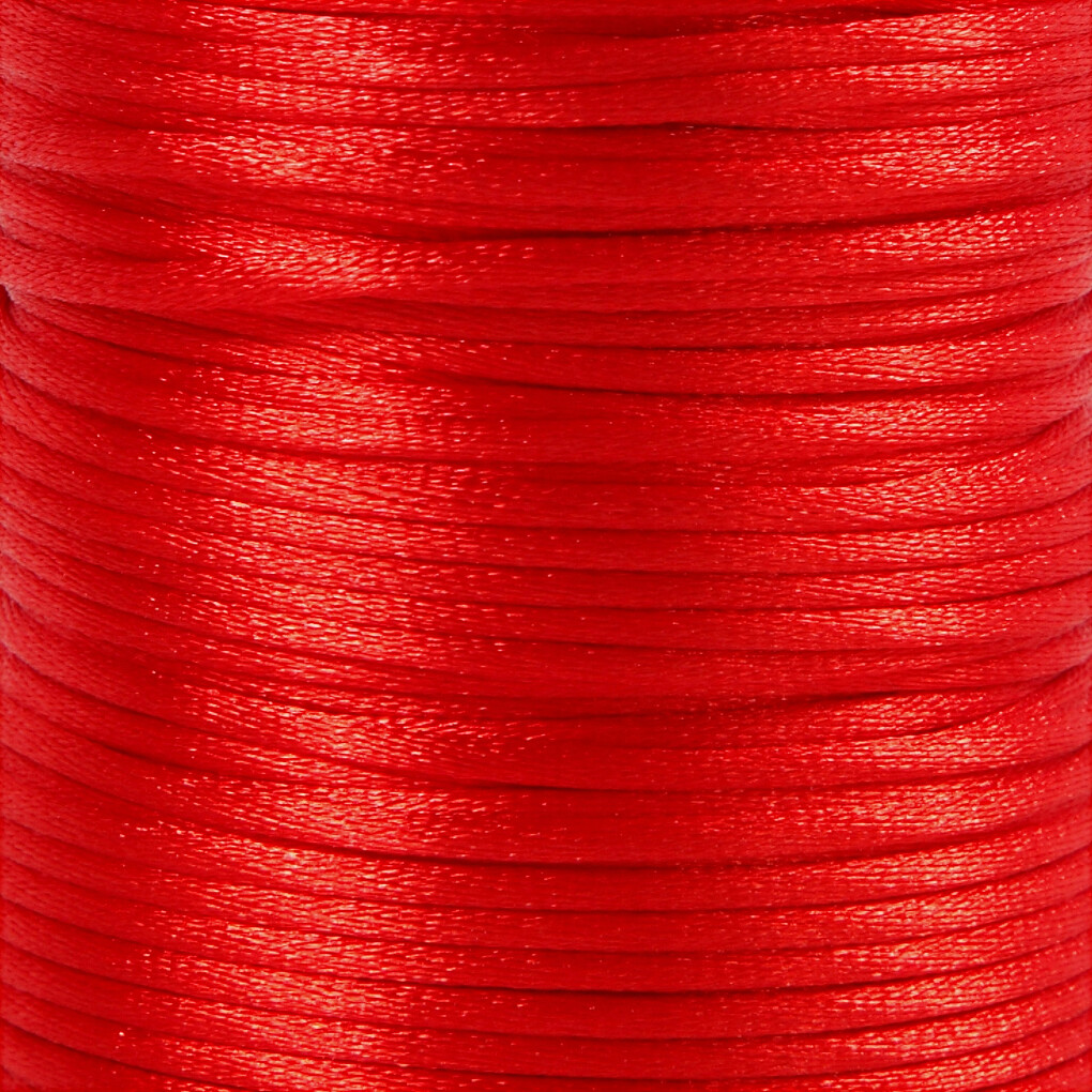 Satinsnor - Tykkelse 2 Mm - Rød - 50 M