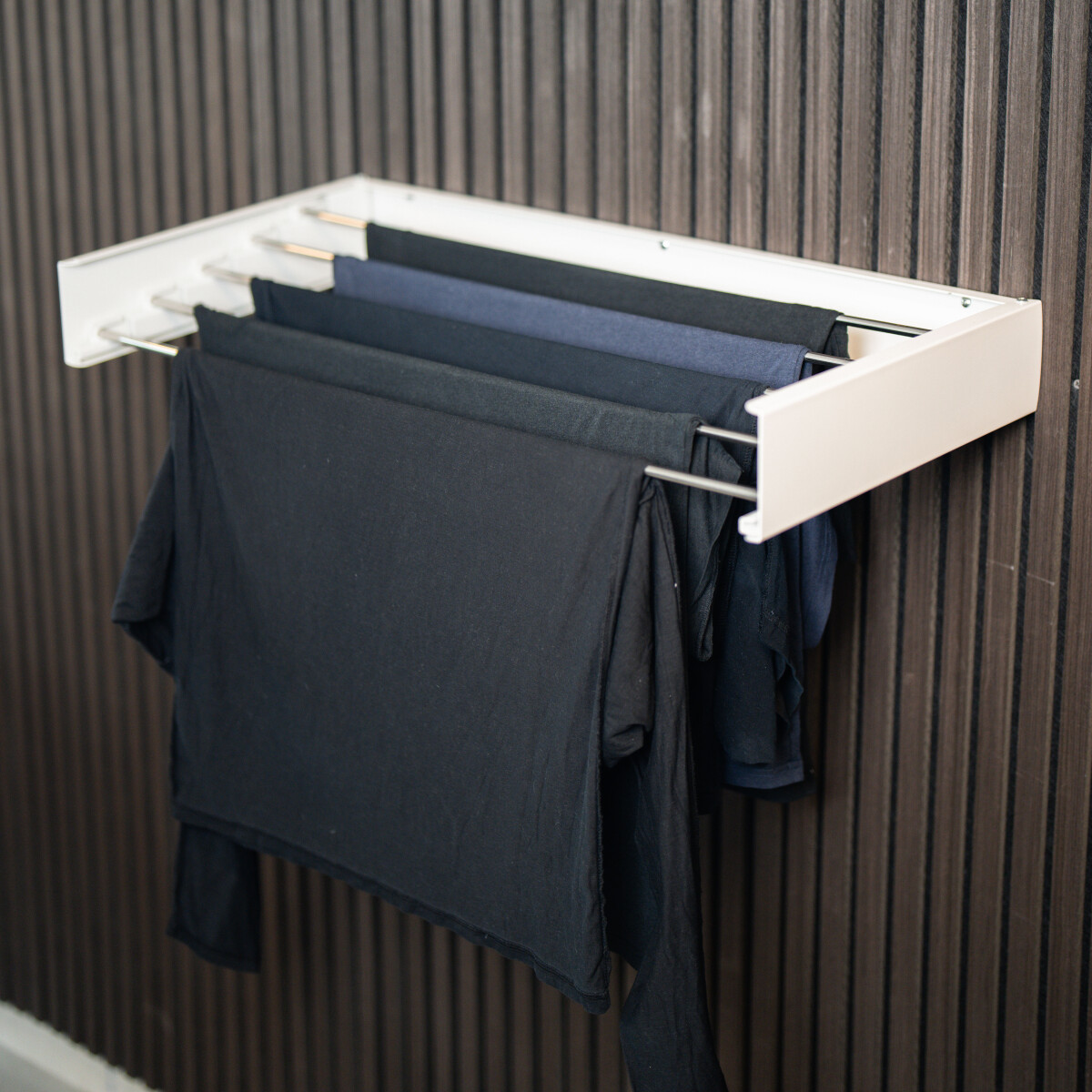 Scandinavian Collection - Foldbart Tørrestativ Til Væg