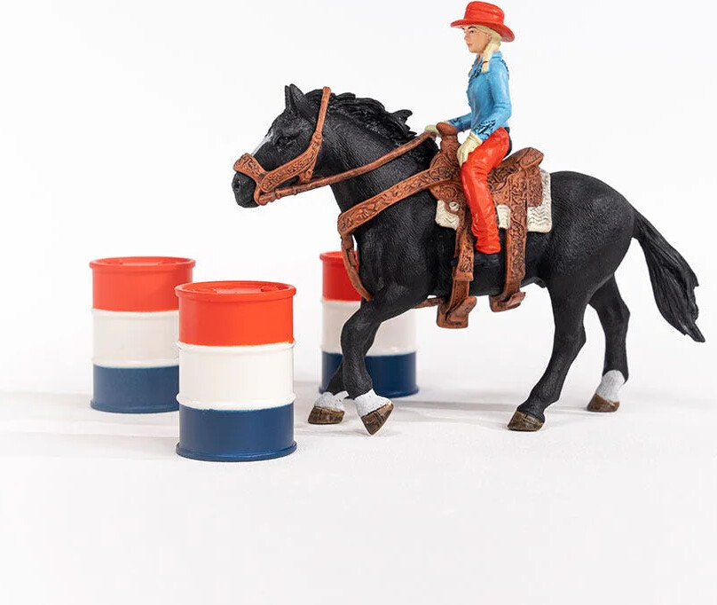 Schleich Farm World - Barrel Racing Med Cowgirl - 42576