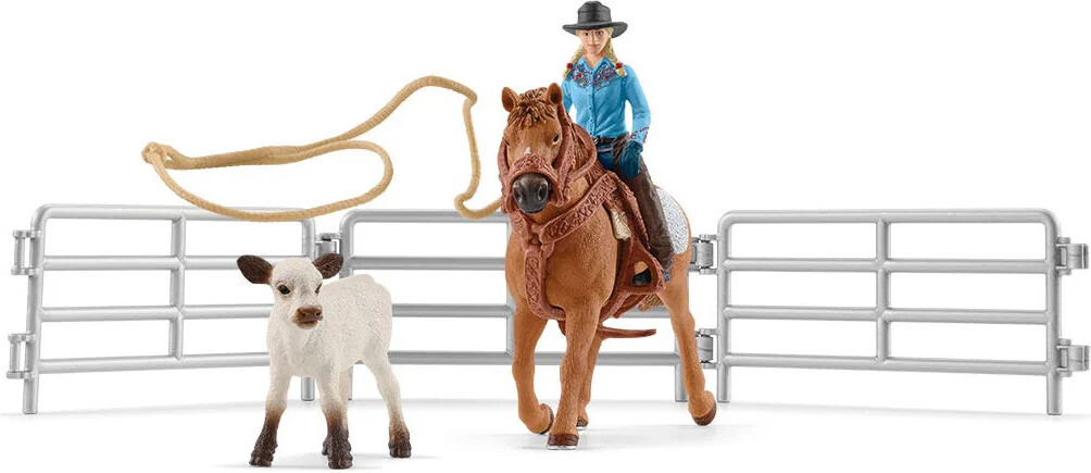 Schleich Farm World - Team Roping Med Cowgirl - 42577