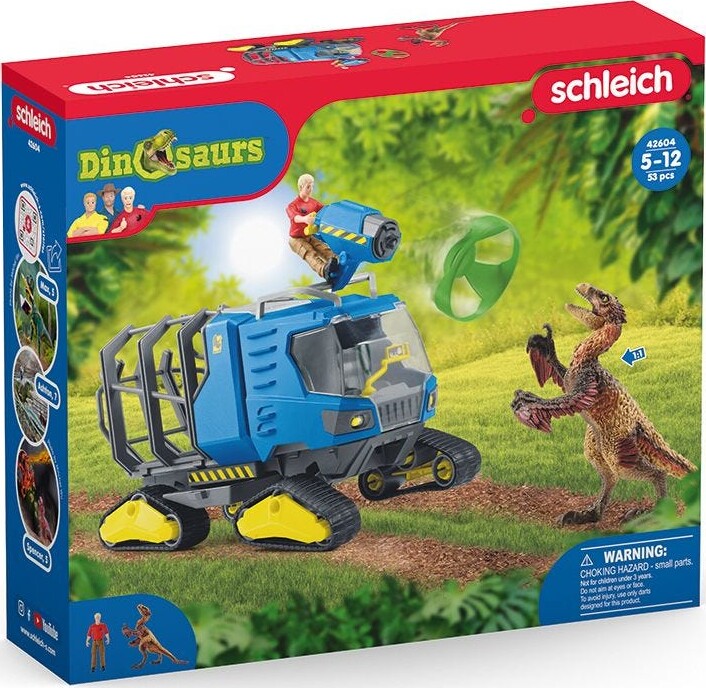 Schleich Dinosaurs - Bæltekøretøj Sæt Med Dakotaraptor - 42604
