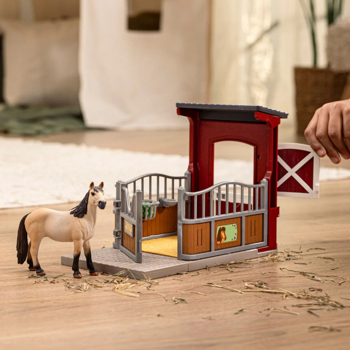 Schleich Farm World - Ponyboks Med Mustanghoppe - 42724