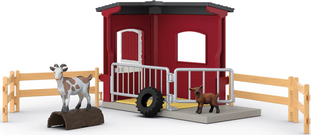Schleich Stald - Gedestald Med Tilbehør - 42726