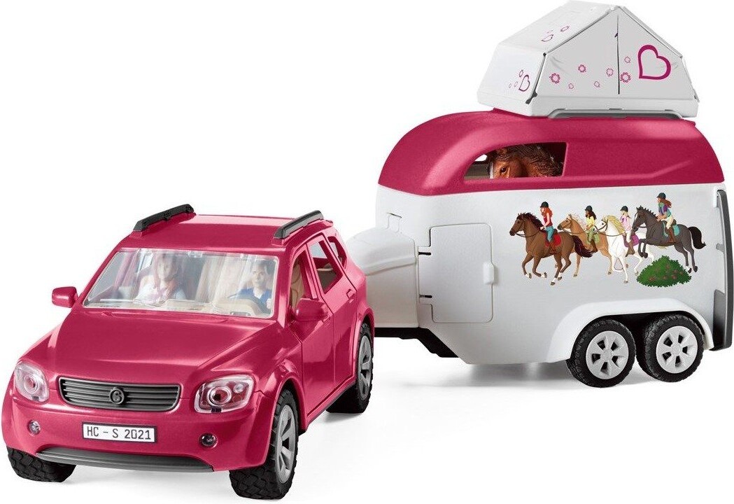 Schleich Horse Club - Bil Med Hestetrailer Og Tilbehør - 42535