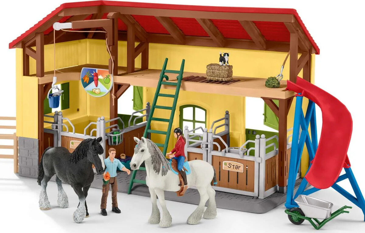 Schleich 42485 - Stald Figur Sæt - Horse Stable - Farm World