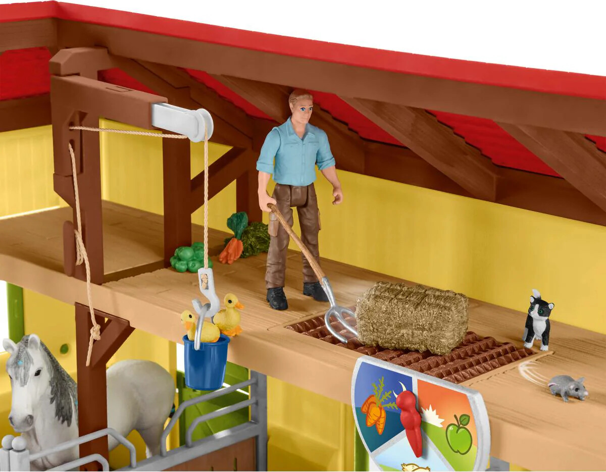Schleich 42485 - Stald Figur Sæt - Horse Stable - Farm World