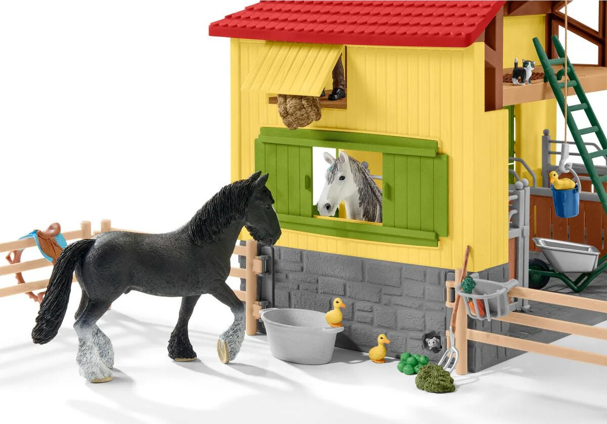Schleich 42485 - Stald Figur Sæt - Horse Stable - Farm World