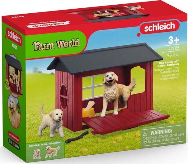 Schleich Farm World - Hundehus Med 2 Golden Retrievere - 42722