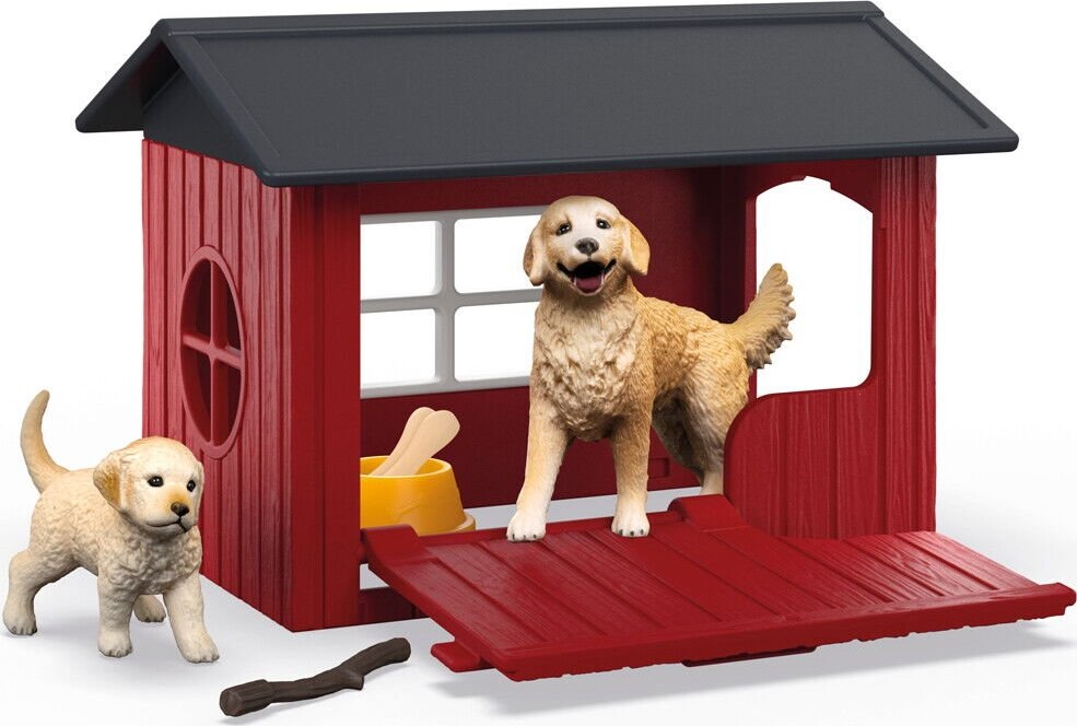 Schleich Farm World - Hundehus Med 2 Golden Retrievere - 42722