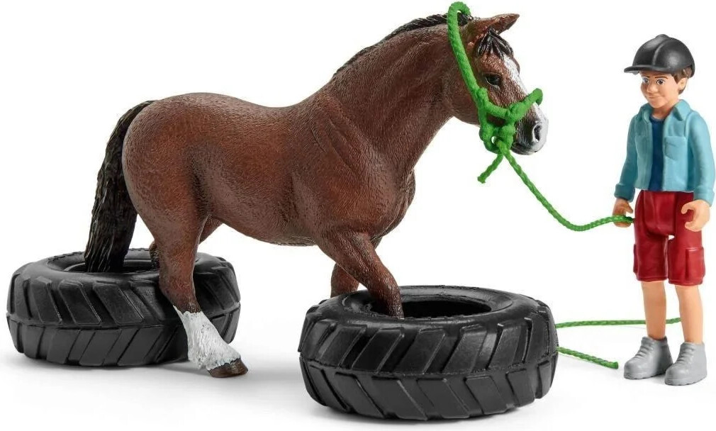 Schleich Farm World - Agility Træning Med Hest Og Rytter - 42482