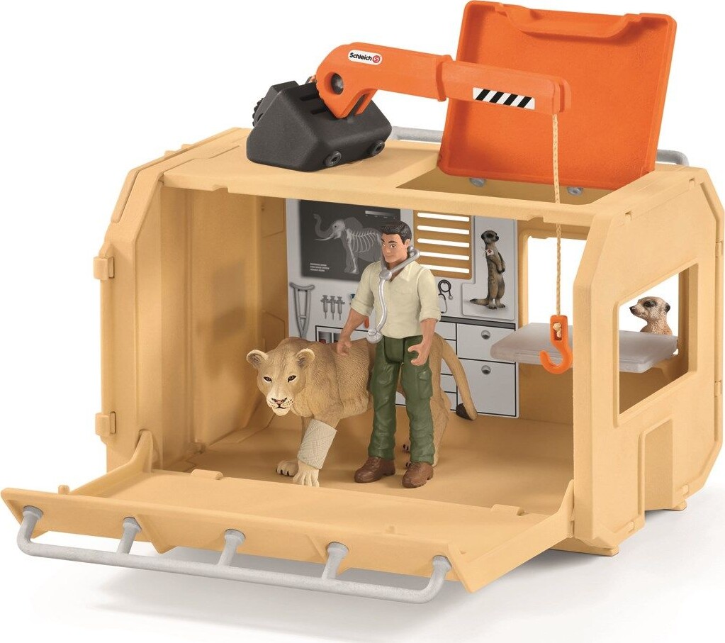 Schleich Wild Life - Stor Lastbil Til Dyreredning - 42475