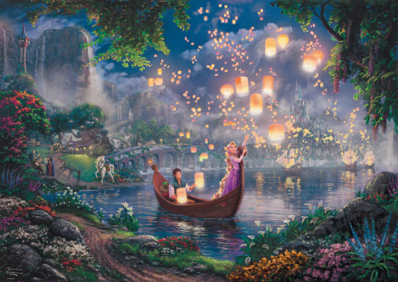 Disney Puslespil - Thomas Kinkade - Rapunzel - 1000 Brikker - Schmidt