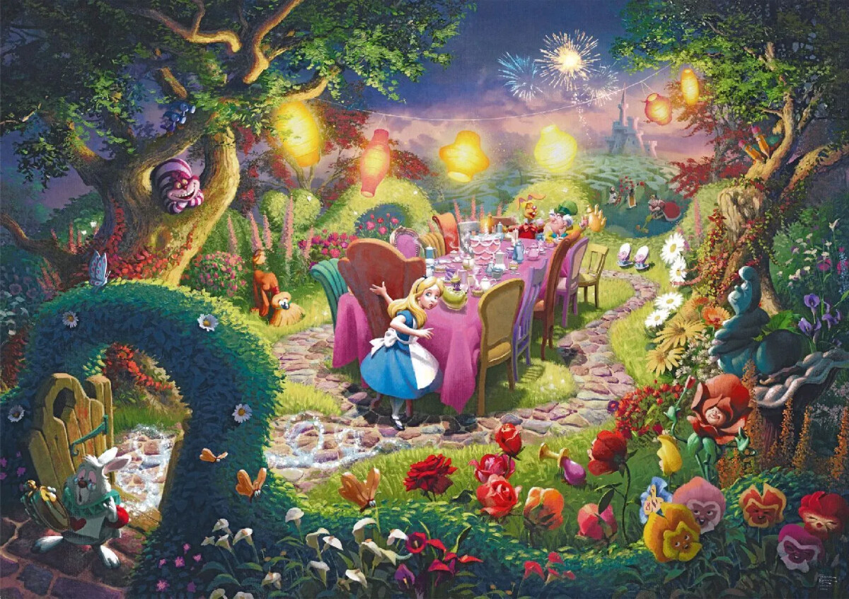Disney Puslespil - Thomas Kinkade - Alice I Eventyrland - 6000 Brikker -