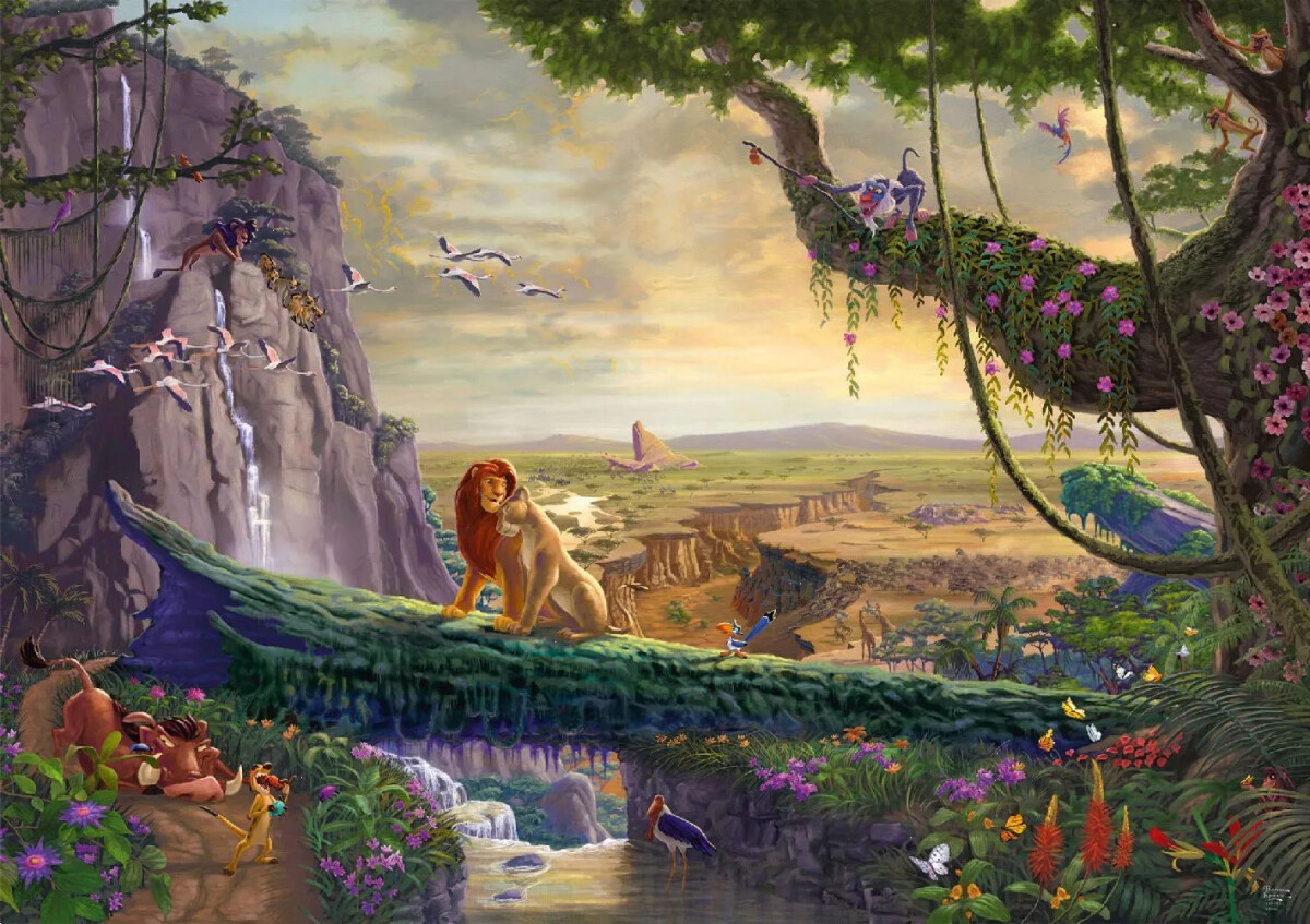 Disney Puslespil - Thomas Kinkade - Løvernes Konge - 6000 Brikker -