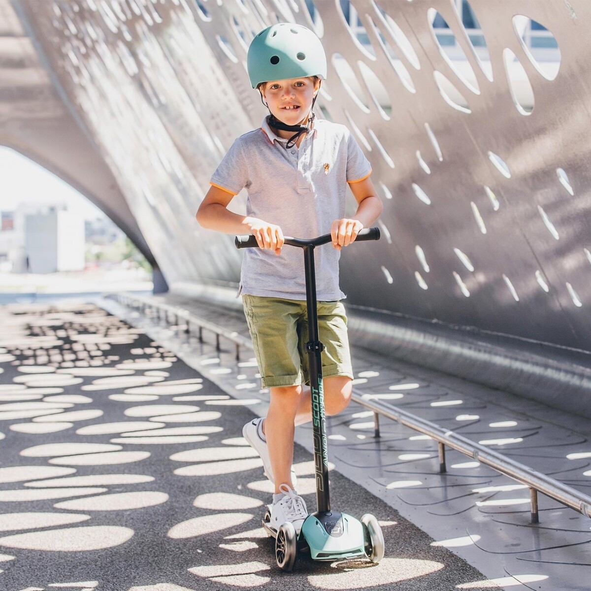 Scoot And Ride - Highwaykick 5 Led - Løbehjul Til Børn - Forest