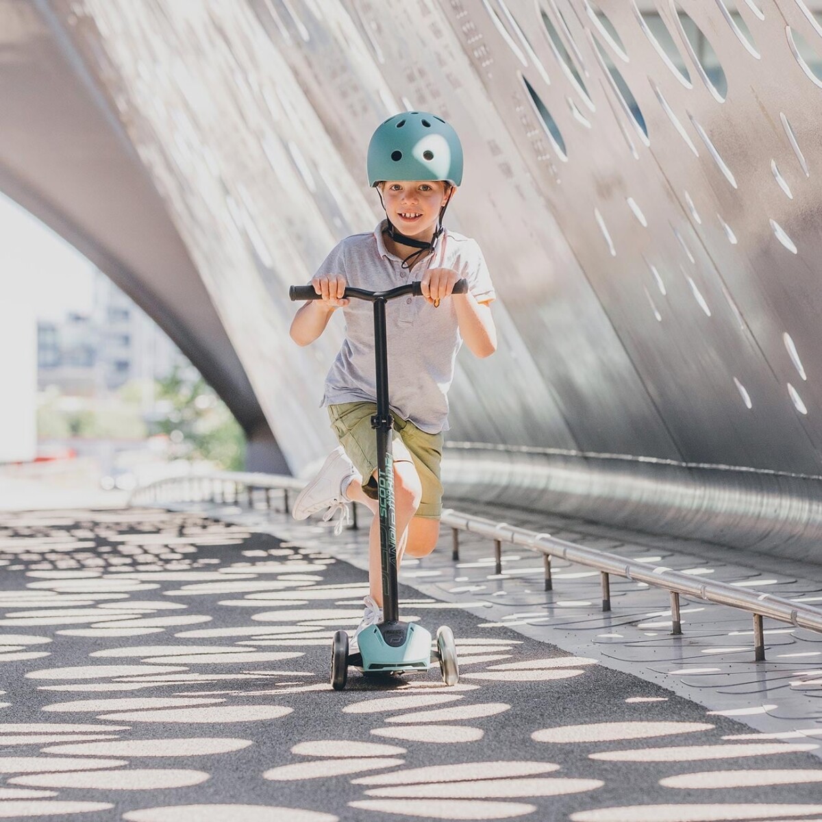 Scoot And Ride - Highwaykick 5 Led - Løbehjul Til Børn - Forest