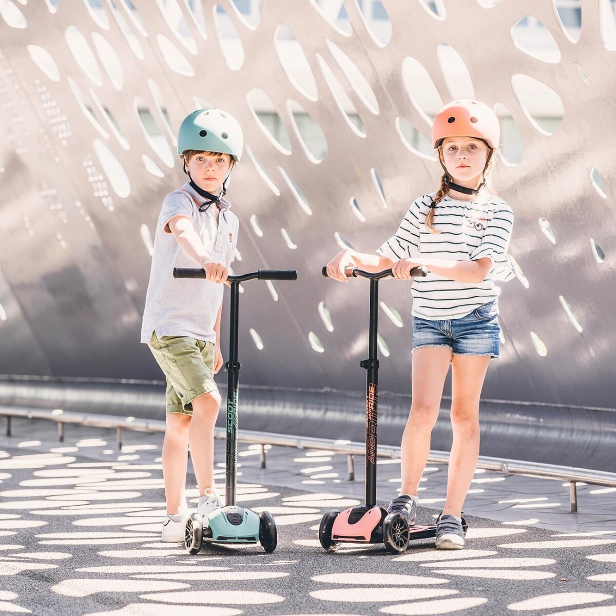Scoot And Ride - Highwaykick 5 Led - Løbehjul Til Børn - Peach