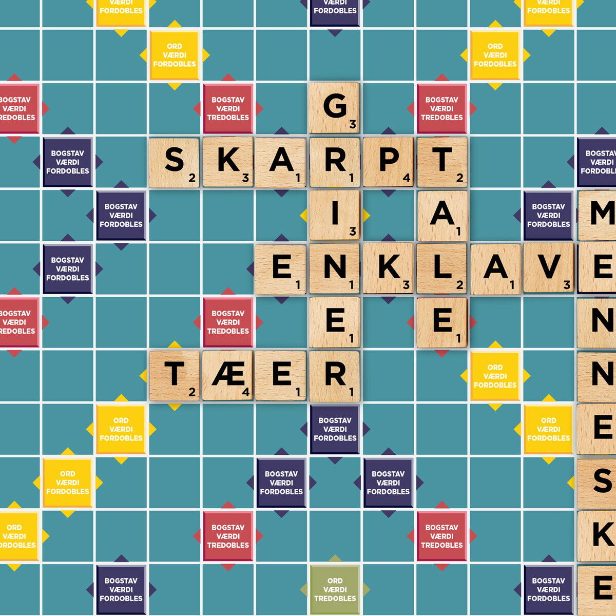 Scrabble - 2-I-1 Træudgave - Mattel Jlj61