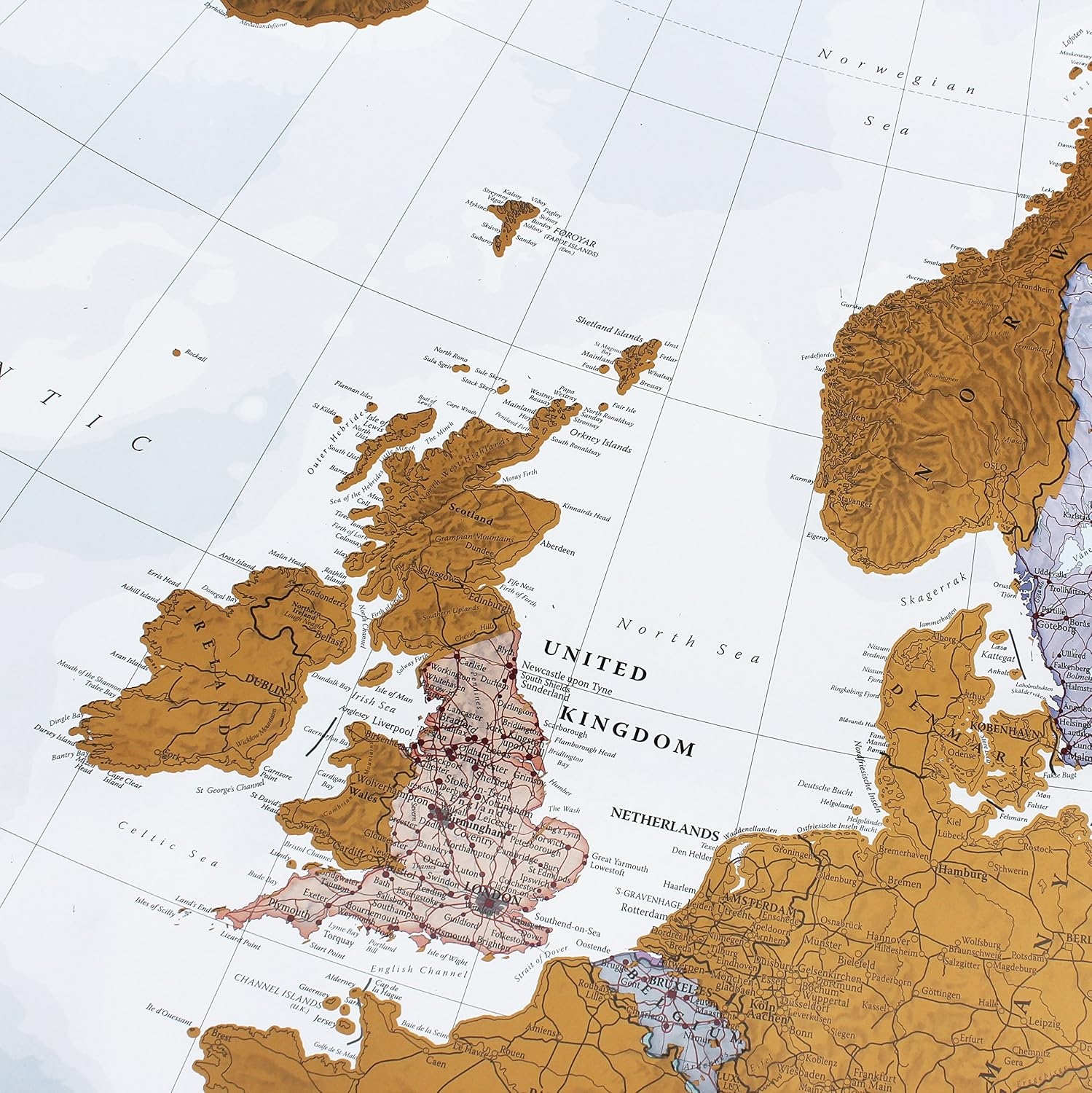 Scratch Europe Travel Map