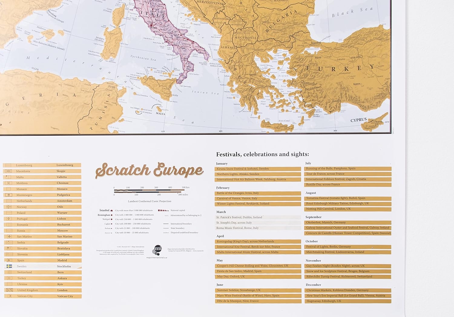 Scratch Europe Travel Map