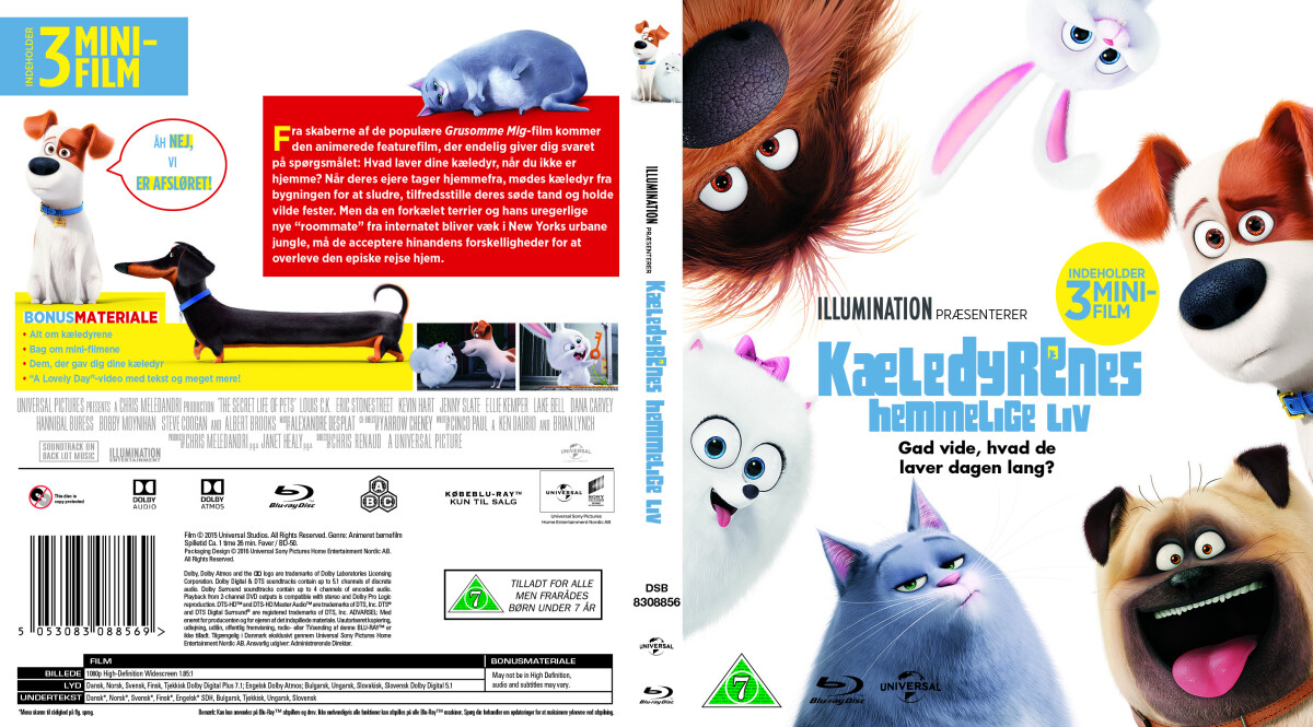 Konvention Fugtighed ramme Kæledyrenes Hemmelige Liv / The Secret Life Of Pets Blu-Ray Film → Køb  billigt her - Gucca.dk