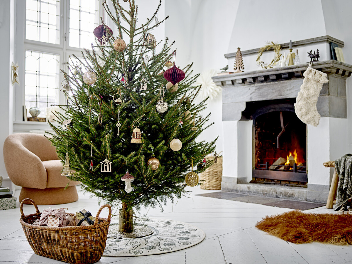 Bloomingville - Selma Kurv - Natur - Rattan - Sæt Med 2