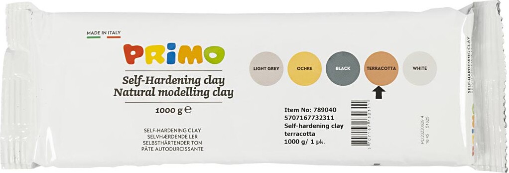 Primo Ler - Selvhærdende Ler - Terrakotta - 12X1000 G