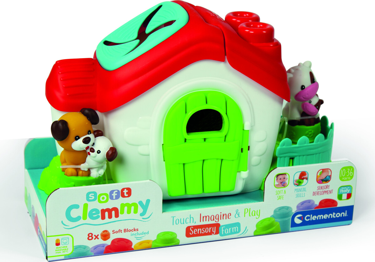 Clementoni - Clemmy Soft Blocks - Bondegård - Bløde Klodser