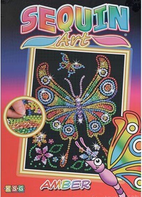 Sequin Art - Sommerfugl - 25 X 34 Cm