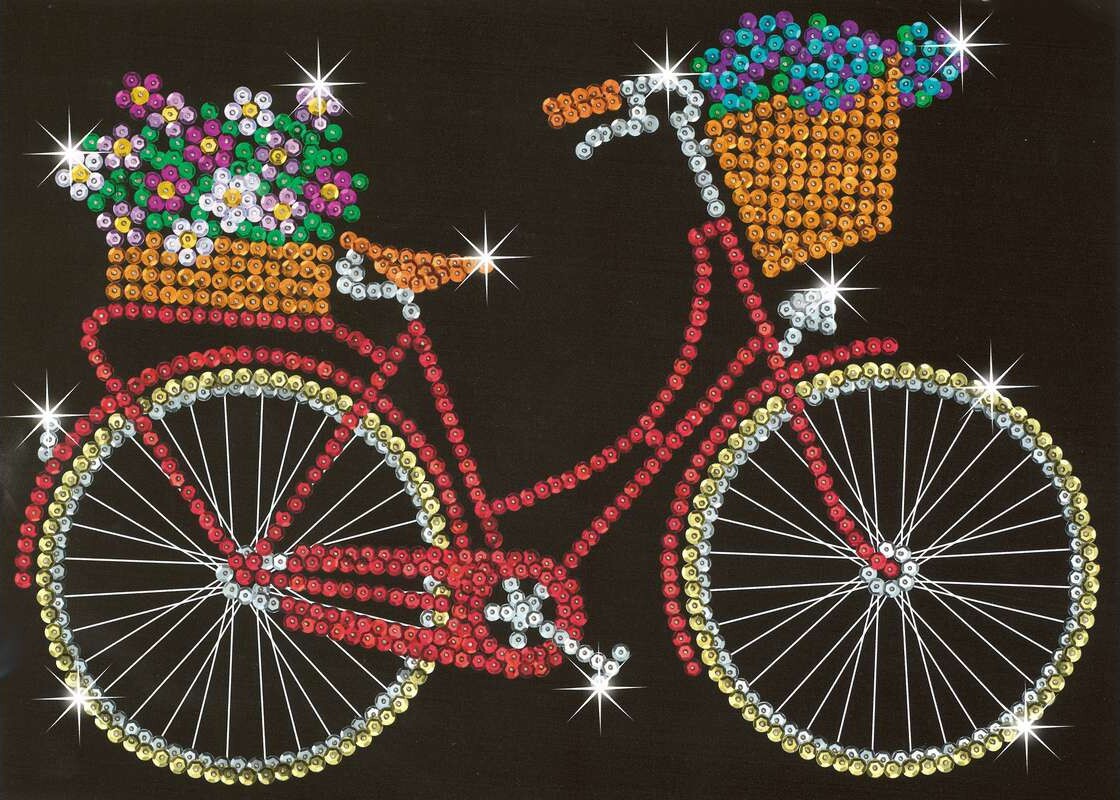 Sequin Art - Cykel - 25 X 34 Cm
