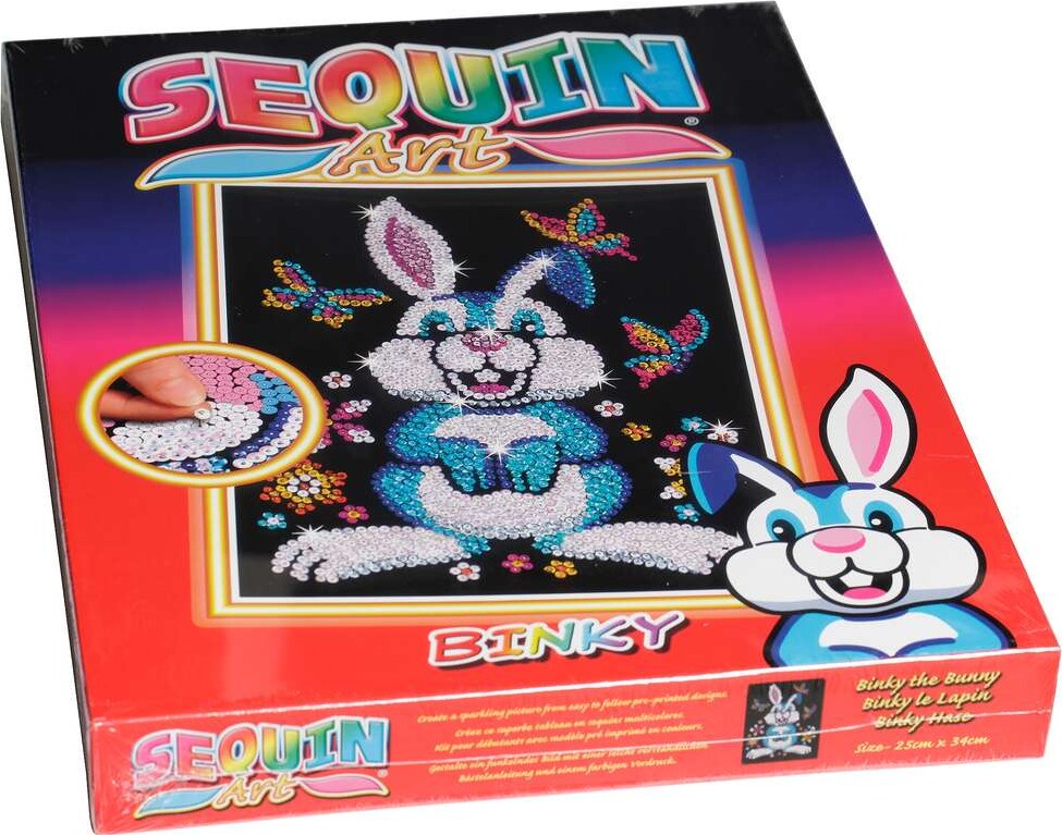 Sequin Art - Kaninen Binky - 25 X 34 Cm