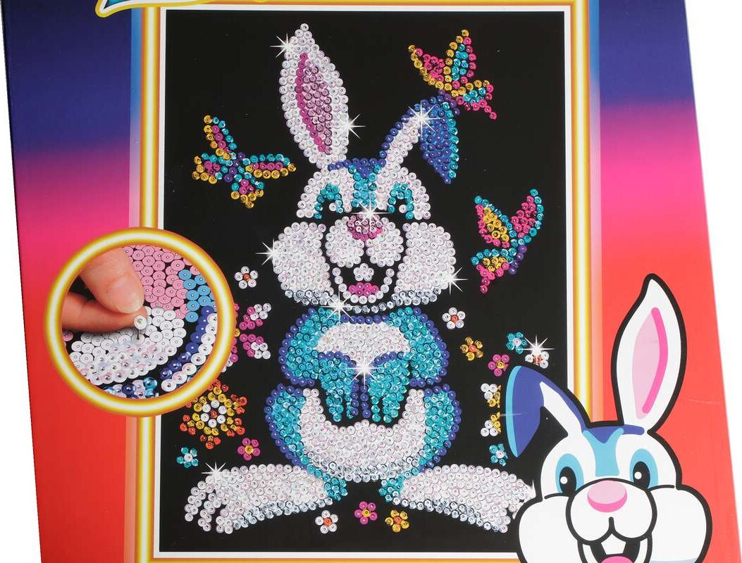 Sequin Art - Kaninen Binky - 25 X 34 Cm