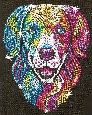 Sequin Art - Hund - 25 X 34 Cm