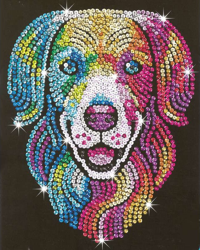 Sequin Art - Hund - 25 X 34 Cm
